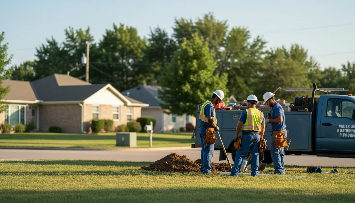 Residential water line and bathroom plumbing service in San Isidro, TX